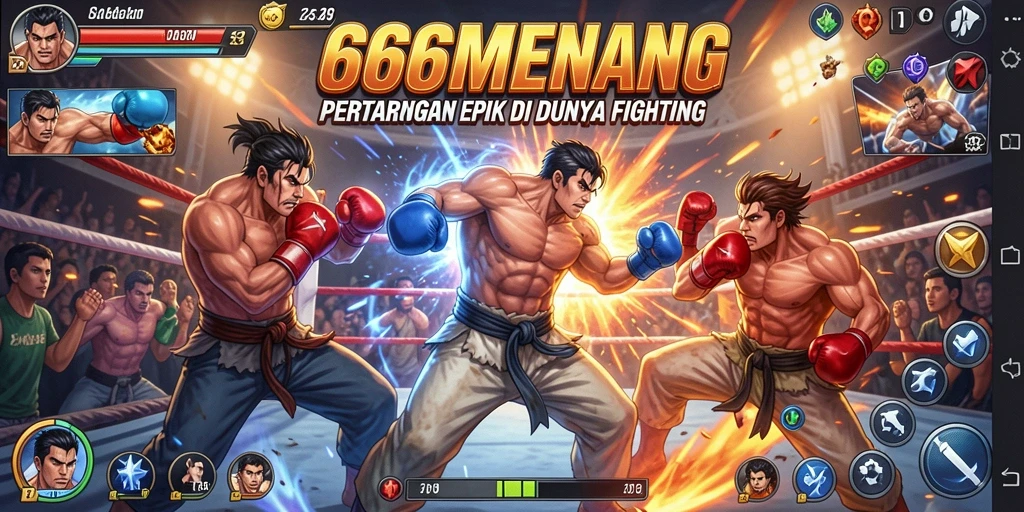 Screenshot gameplay 666MENANG dengan pertarungan seru.