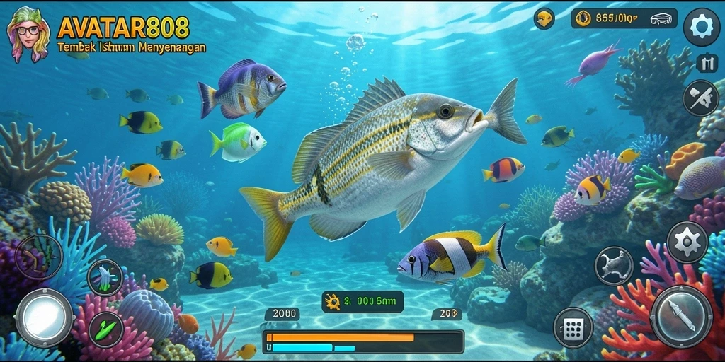 Tampilan gameplay Tembak Ikan yang seru dan interaktif di AVATAR808.