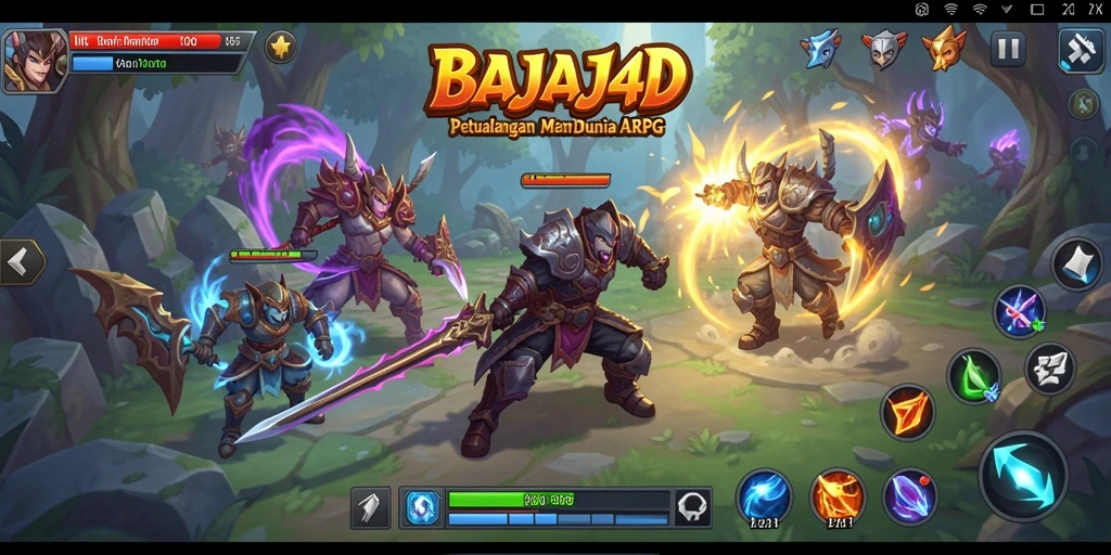 Screenshot gameplay BAJAJ4D yang menampilkan pertarungan epik.
