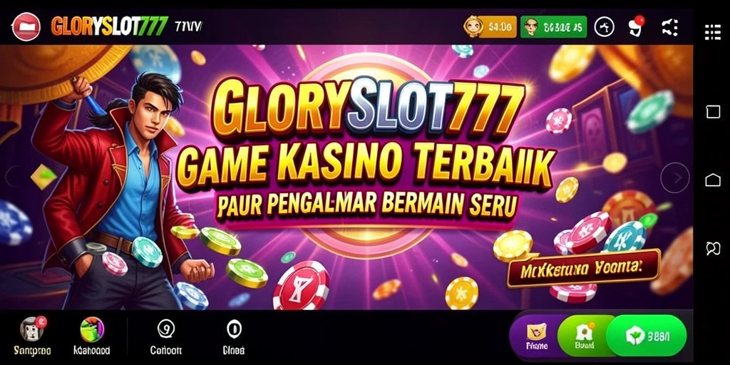 Tampilan menarik gameplay Kasino GLORYSLOT777 saat bermain.