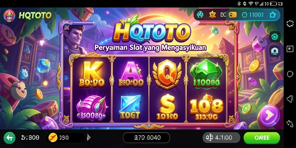 Tampilan gameplay HQTOTO yang menarik dengan berbagai mesin slot.
