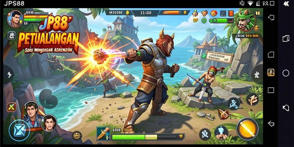 Screenshot JPS88 menunjukkan pemain menjelajahi dunia yang kaya dan berwarna.
