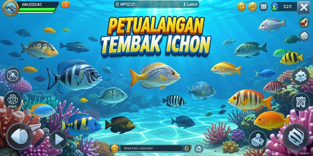 Tampilan gameplay MPO2121 yang menegangkan saat berburu ikan.