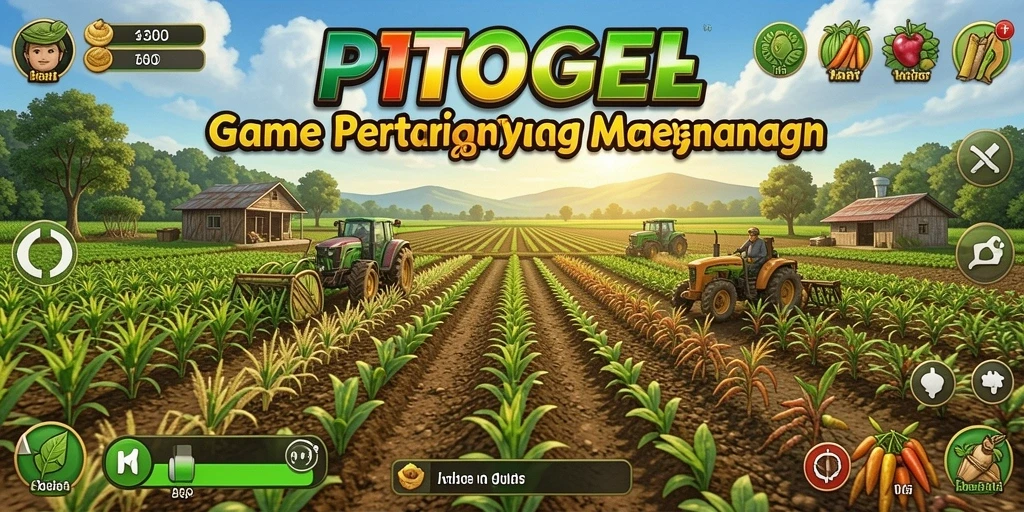 Tampilan gameplay PTTOGEL yang menarik dan interaktif dalam bertani.