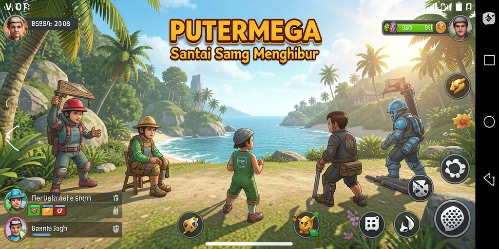 Tampilan gameplay PUTERMEGA yang menyenangkan dan interaktif.