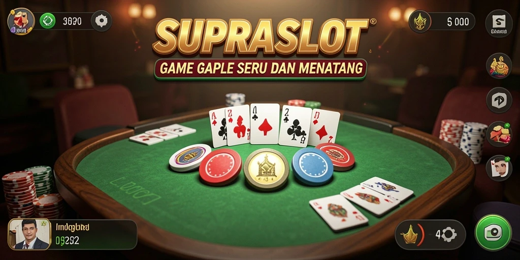 Tampilan menarik gameplay Gaple di SUPRASLOT.