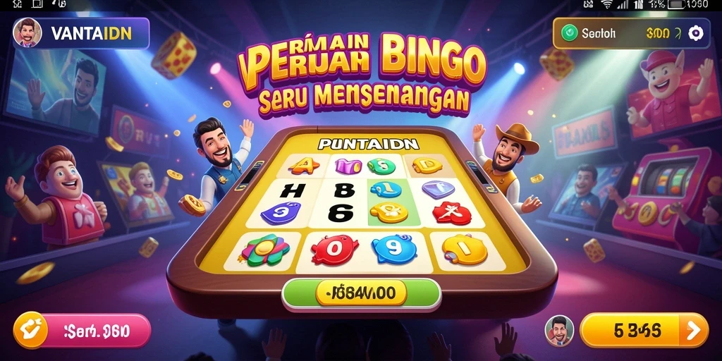 Tampilan menarik gameplay Bingo VANTAIDN dengan lingkungan yang ceria.